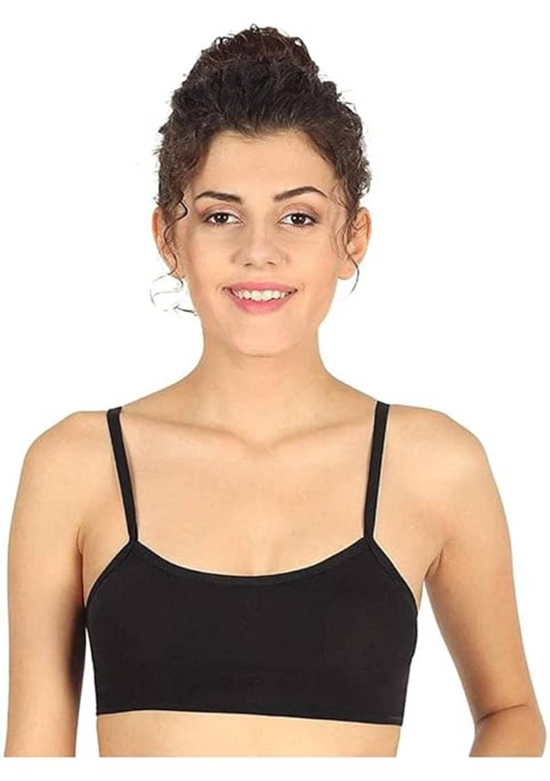     			Kamini Pack of 1 Cotton Blend Lightly Padded T-Shirt Bra For Women ( Black )