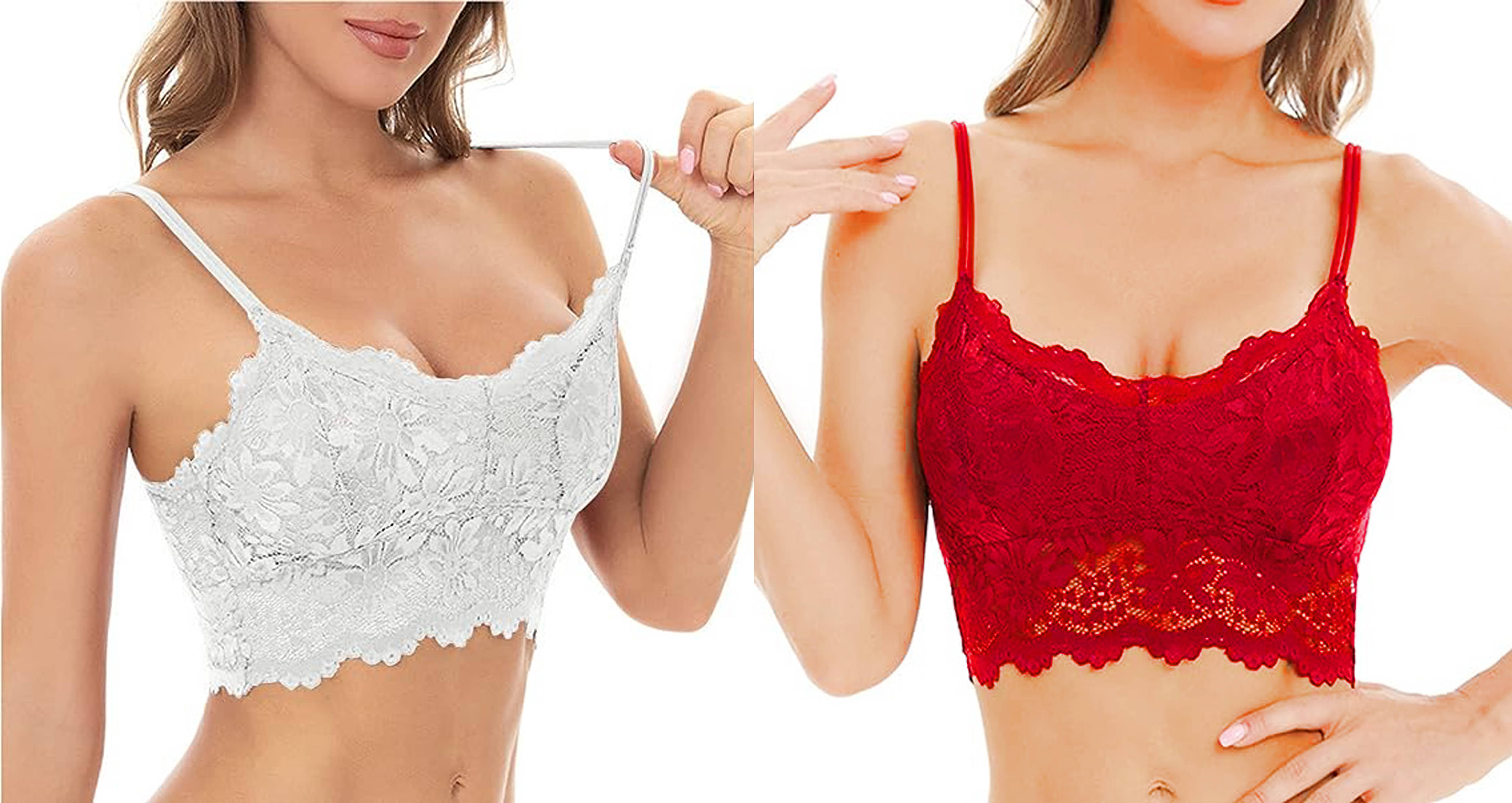 Kamini Pack of 2 Lace Lightly Padded Bralette Bra For Women ( Multicolor3 )     			Kamini Pack of 2 Lace Lightly Padded Bralette Bra For Women ( Multicolor3 )