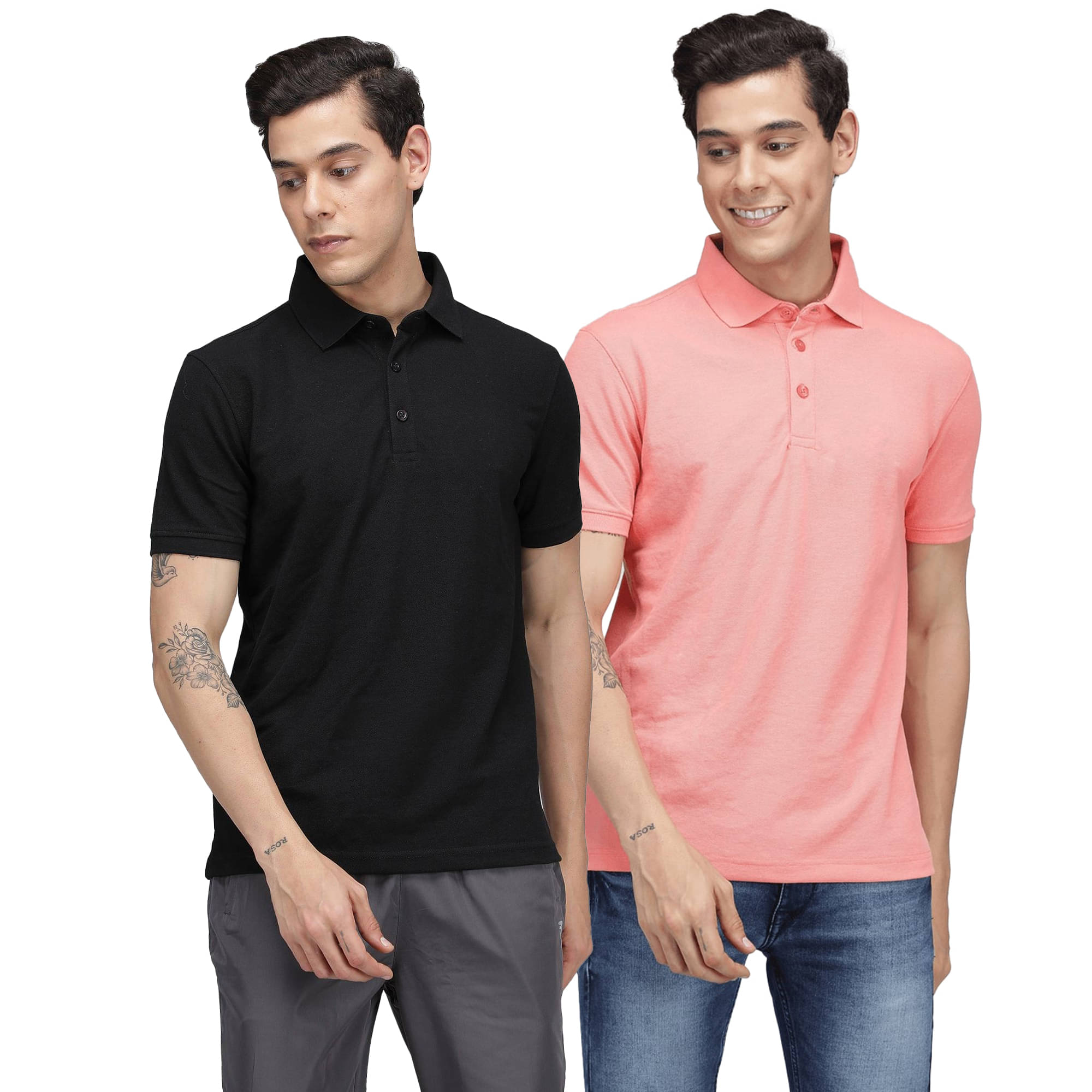 Knite Wolf Men Cotton Blend Regular Fit Solid Polo T Shirt ( Multicolor2 )     			Knite Wolf Men Cotton Blend Regular Fit Solid Polo T Shirt ( Multicolor2 )