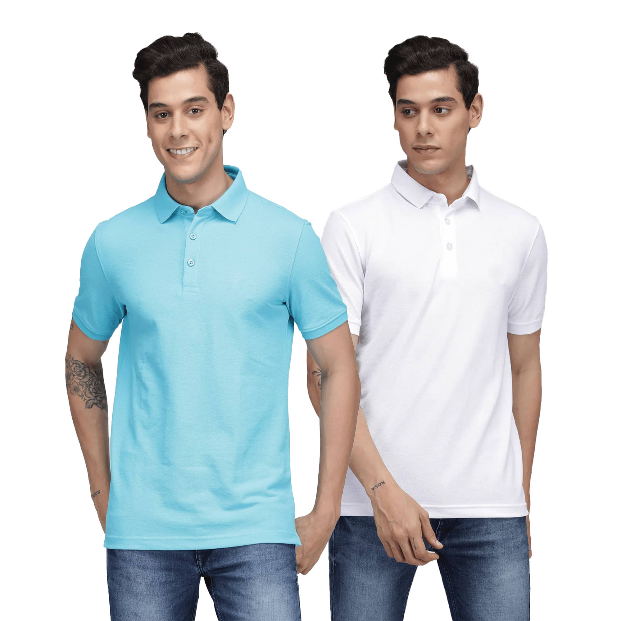 Knite Wolf Men Cotton Blend Regular Fit Solid Polo T Shirt ( Multicolor6 ) Knite Wolf Men Cotton Blend Regular Fit Solid Polo T Shirt ( Multicolor6 )