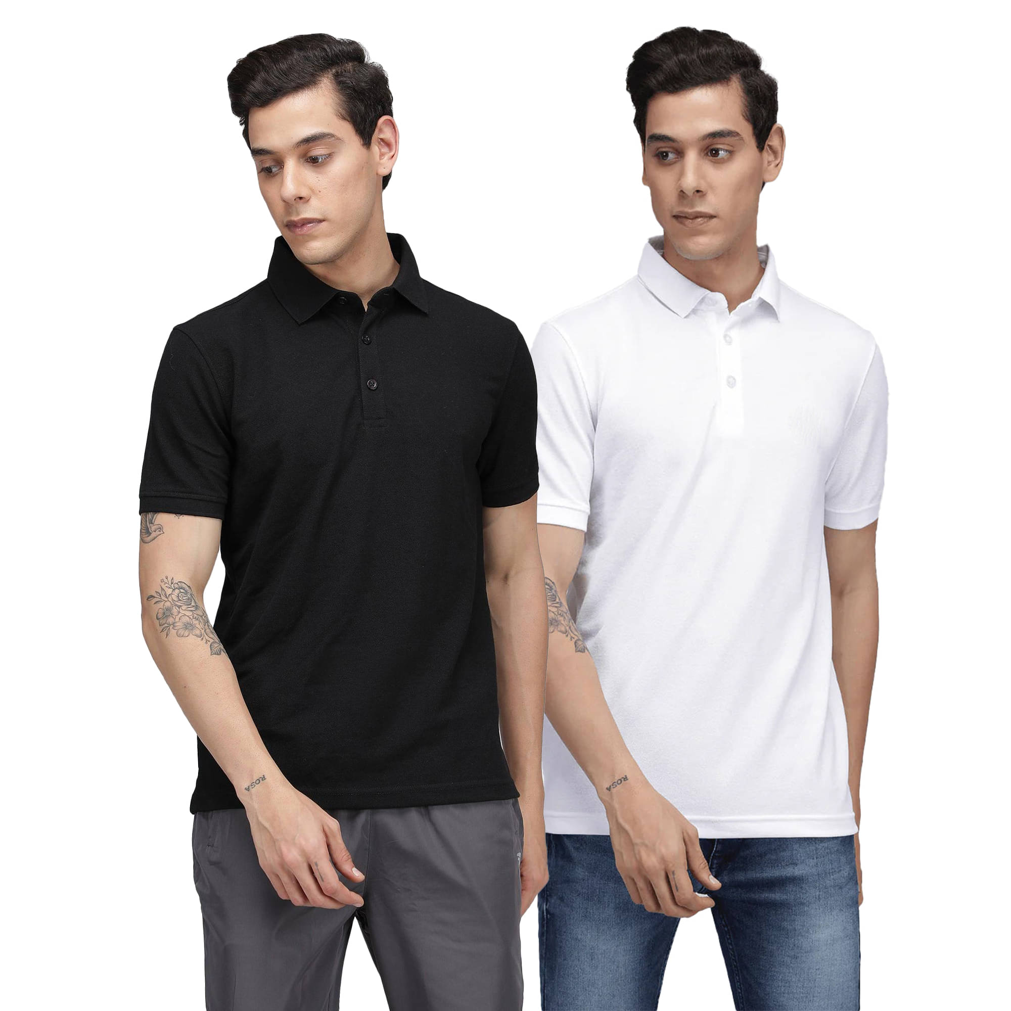Knite Wolf Men Cotton Blend Regular Fit Solid Polo T Shirt ( Multicolor4 ) Knite Wolf Men Cotton Blend Regular Fit Solid Polo T Shirt ( Multicolor4 )