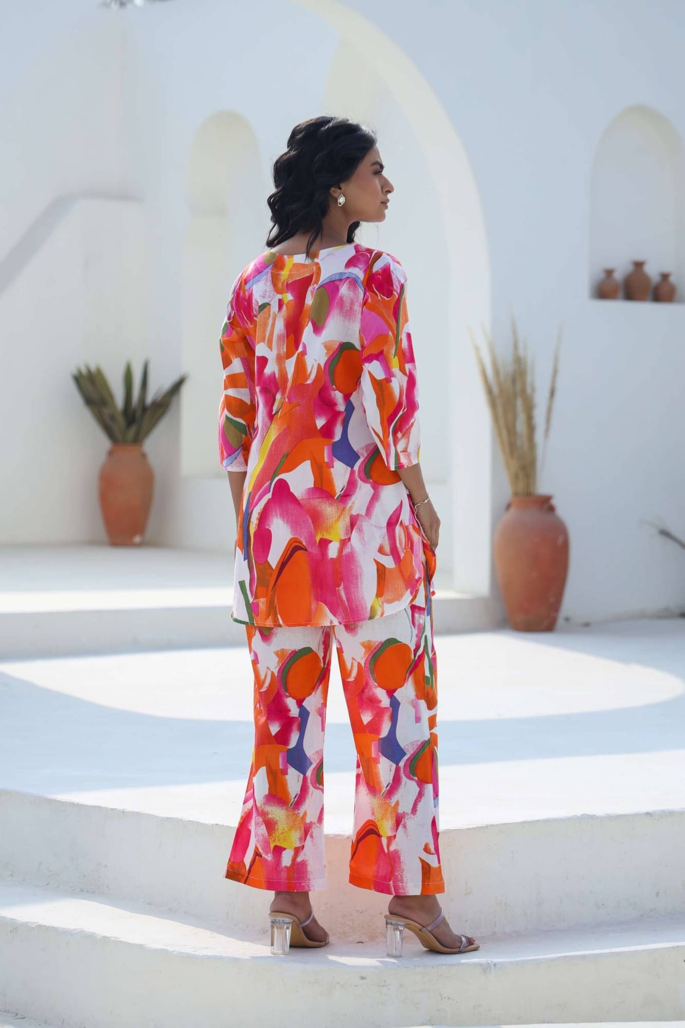 Label Flavia Women Printed Shirt With Trousers Co-Ord Set ( Multicolor ) Label Flavia Women Printed Shirt With Trousers Co-Ord Set ( Multicolor )