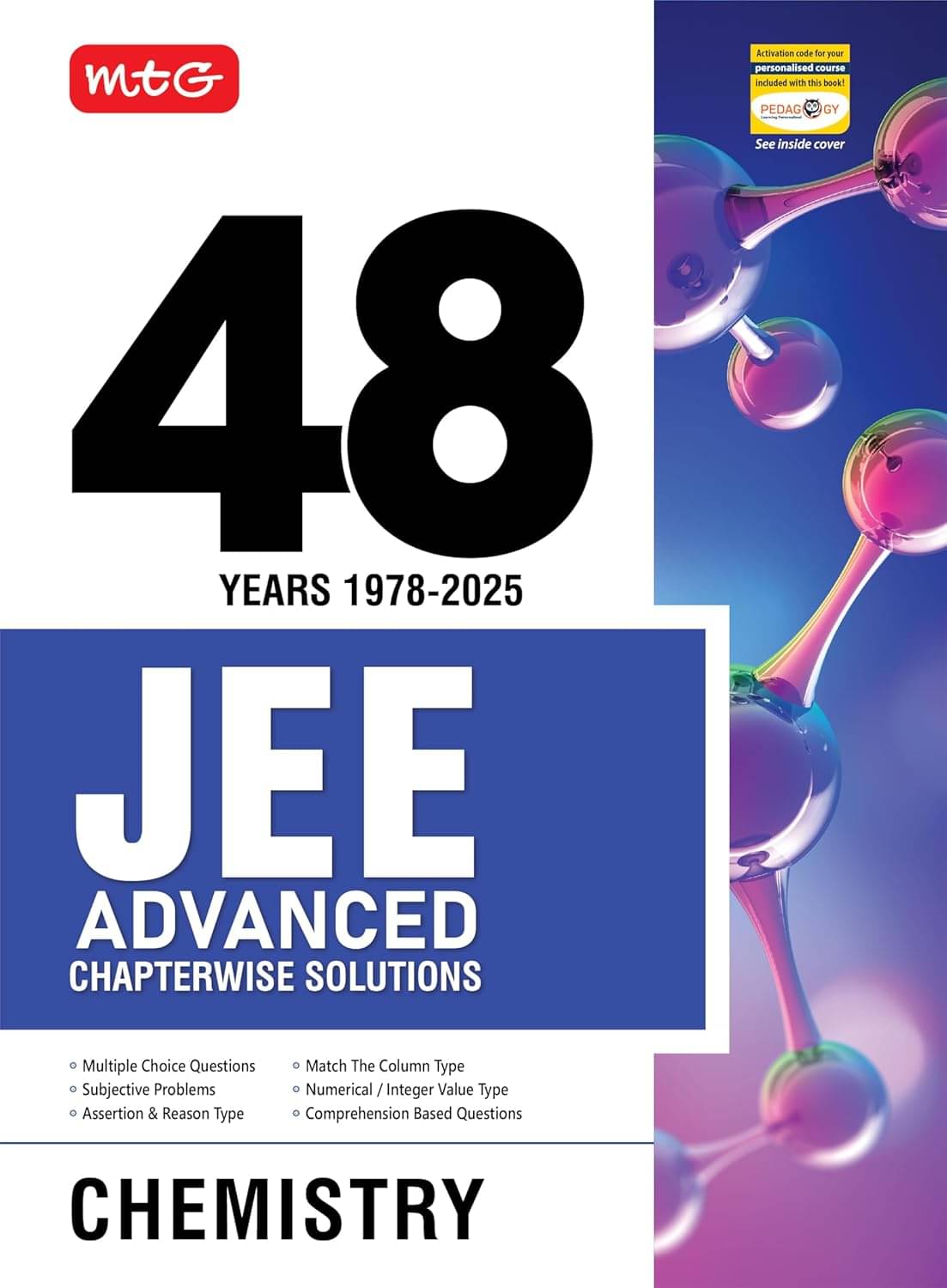 MTG 48 Years JEE Advanced (2025-1978) Chapter-wise Previous Years Solved Question Papers Chemistry Book | JEE Advanced PYQ Question Bank For 2026 Exam MTG 48 Years JEE Advanced (2025-1978) Chapter-wise Previous Years Solved Question Papers Chemistry Book | JEE Advanced PYQ Question Bank For 2026 Exam