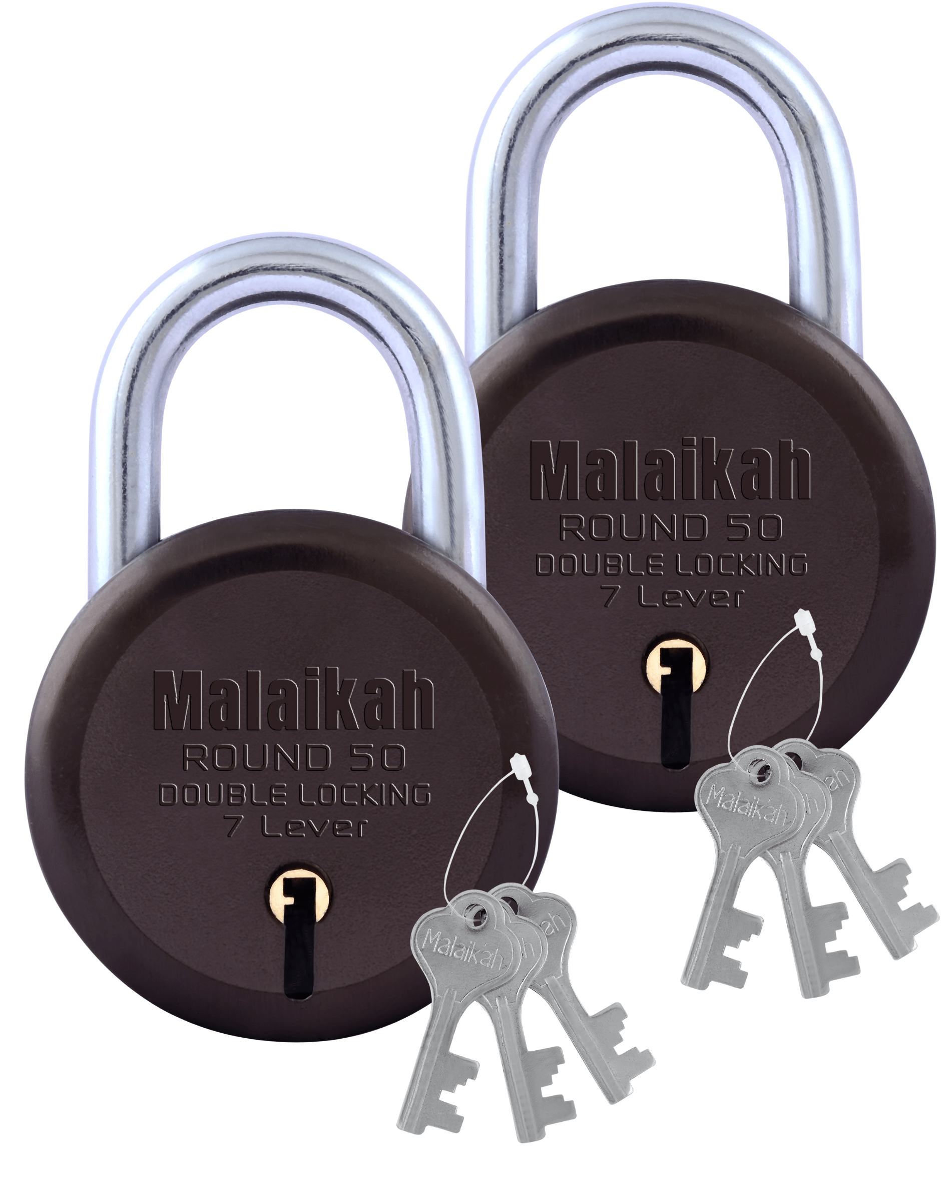 Malaikah Buy 1 Get 1 Free Coffee Brown Round 50 Double Locking 7 Lever Comes With 3 Keys Pack Of 2 Malaikah Buy 1 Get 1 Free Coffee Brown Round 50 Double Locking 7 Lever Comes With 3 Keys Pack Of 2