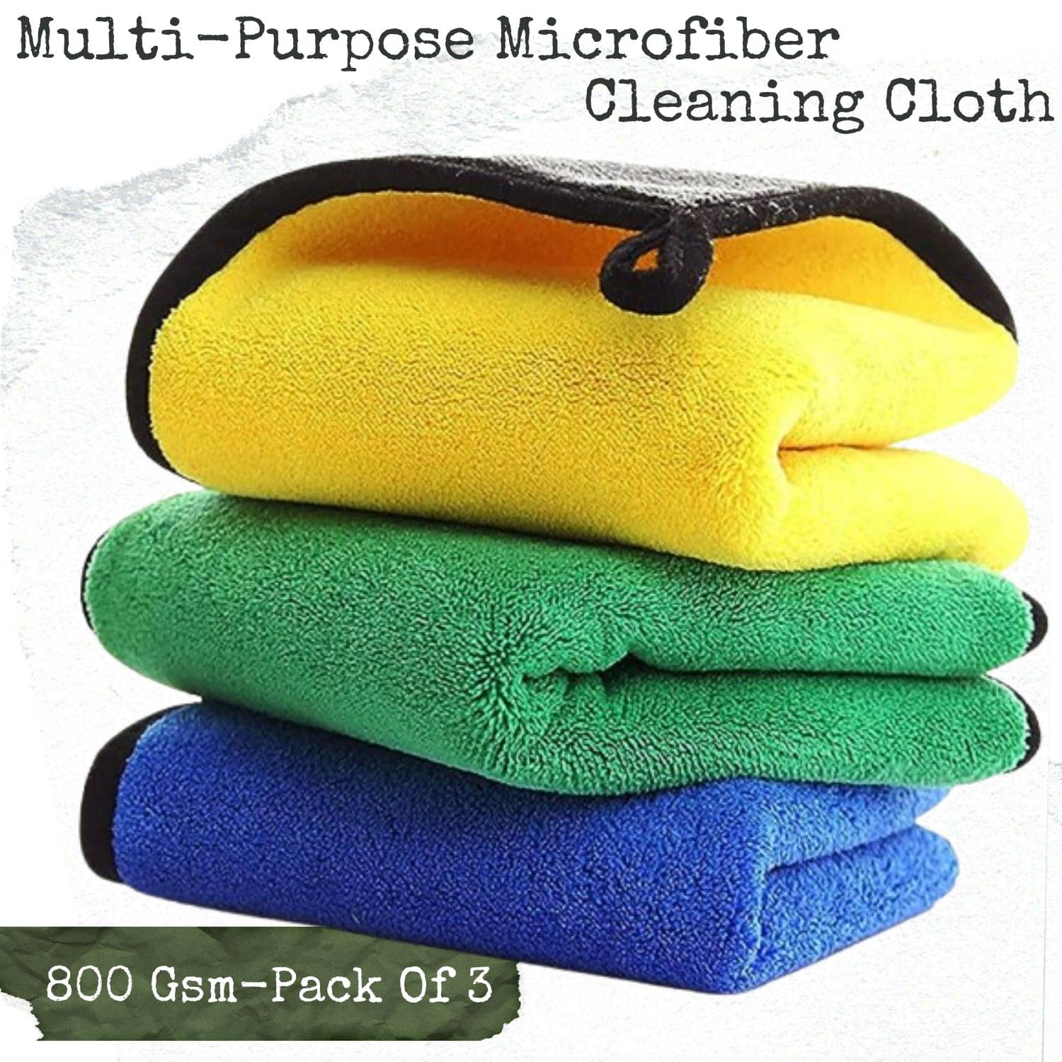     			Microfiber Cloth pack of 3 600 Gsm , Car cleaning cloth, Multicolour(30X40 cm)