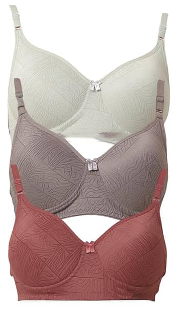     			Narsingha Dreams Pack of 3 Cotton Blend Lightly Padded Everyday Bra For Women ( Multicolor )