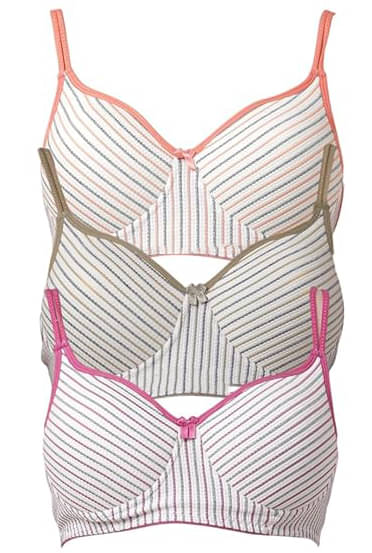 Narsingha Dreams Pack of 3 Cotton Blend Lightly Padded Everyday Bra For Women ( Multicolor2 ) Narsingha Dreams Pack of 3 Cotton Blend Lightly Padded Everyday Bra For Women ( Multicolor2 )