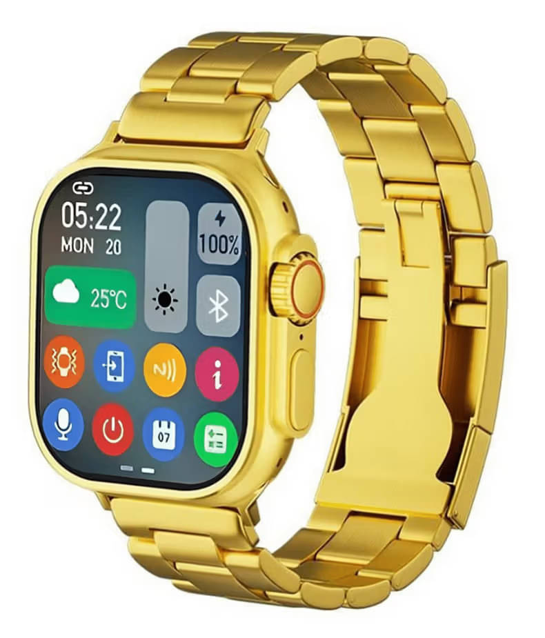 OLIVE OPS Ultra Max Golden Edition Smartwatch | Heart Rate | Steps | Wireless Charging Smartwatch (Golden Strap, 2.09 Inch Big Sunlight Proof Display) OLIVE OPS Ultra Max Golden Edition Smartwatch | Heart Rate | Steps | Wireless Charging Smartwatch (Golden Strap, 2.09 Inch Big Sunlight Proof Display)