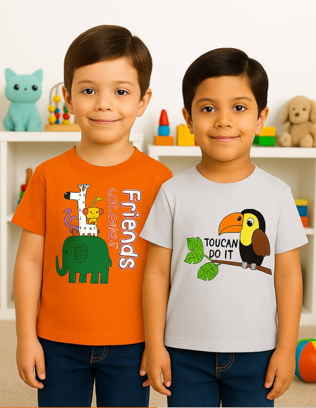     			Paryag Pack of 2 Baby Boys Cotton Blend T-Shirt ( Multicolor 6 )