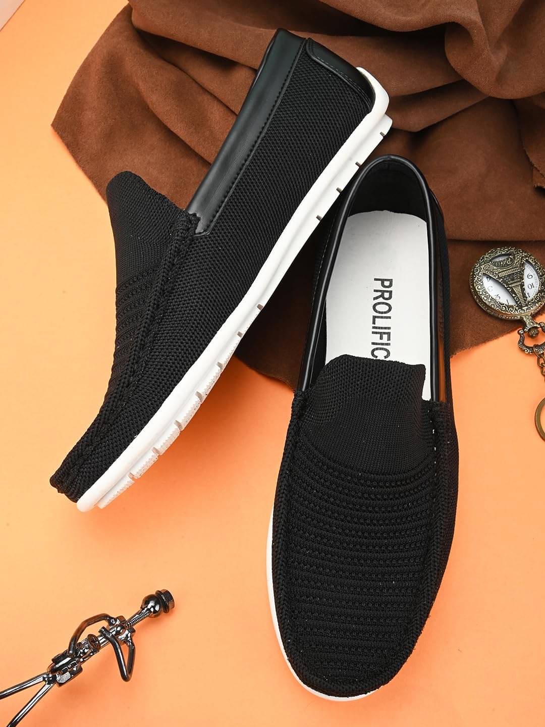     			Prolific CM10466 Black Men's Slip-on Shoes