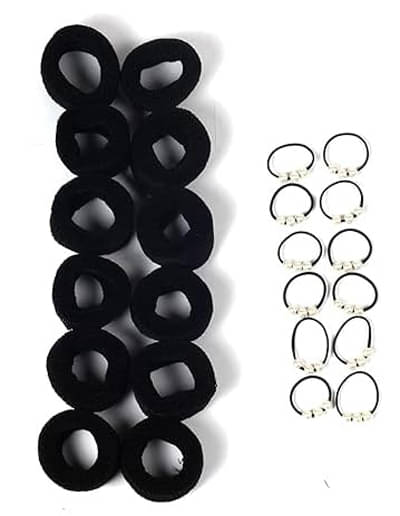     			RITZKART Black Rubber Band ( Pack of 20 )