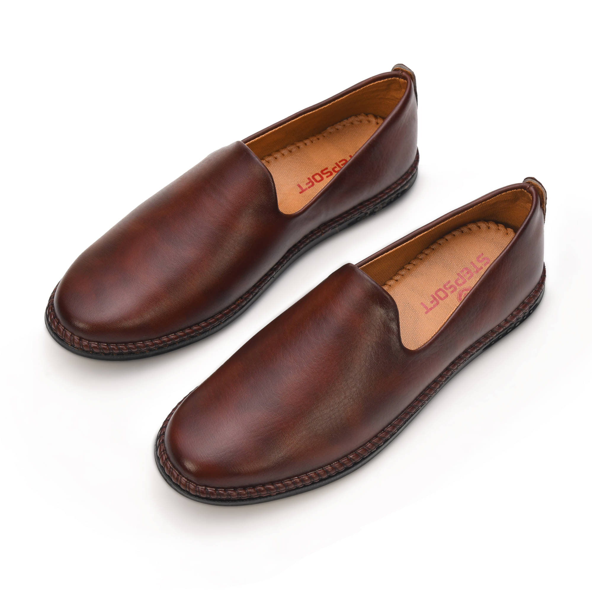     			STEPSOFT Brown Men's Designer Shoes