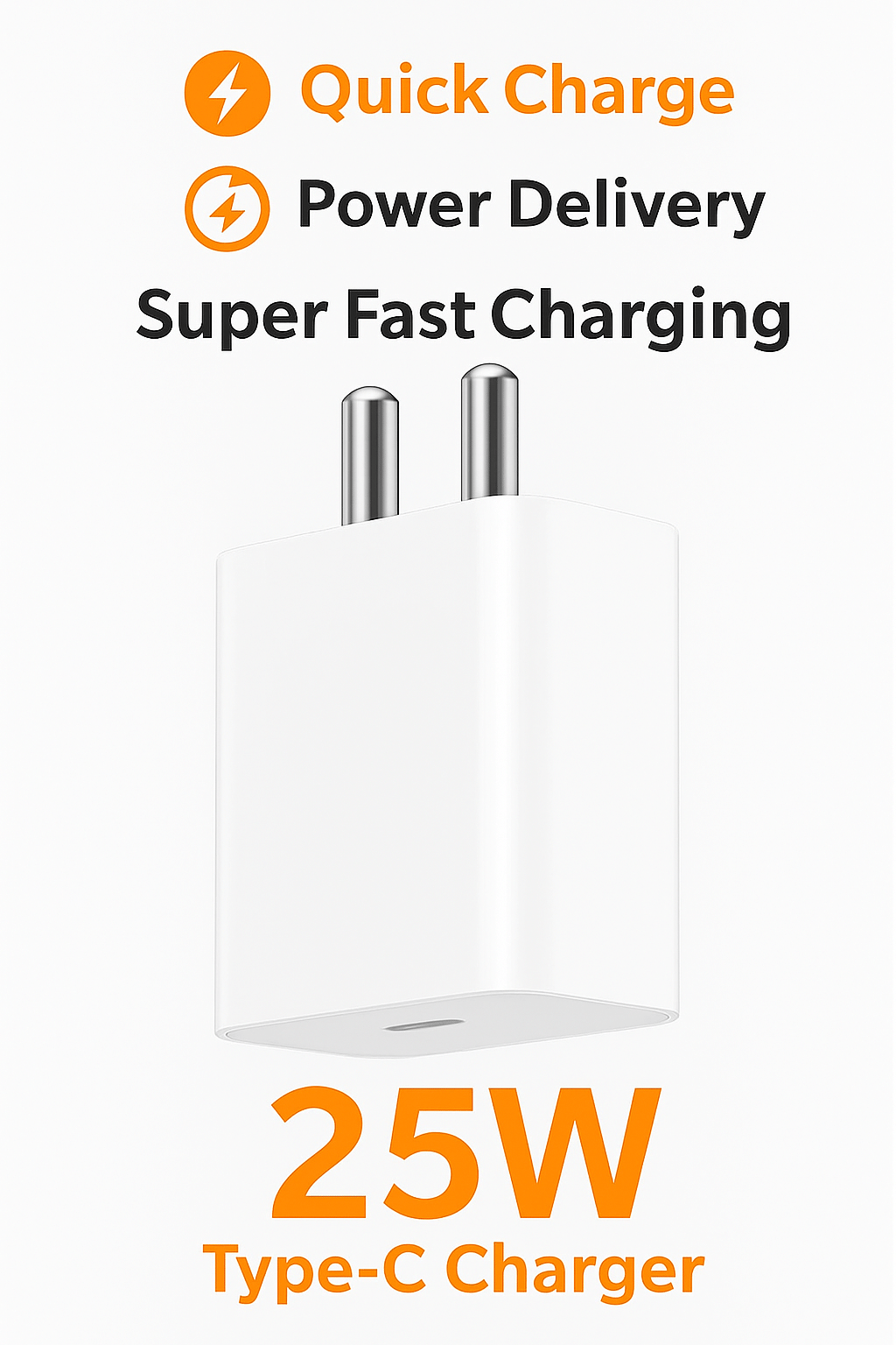     			SuperFast 25W GaN USB-C Charger | Power Delivery & Quick Charge | Lightweight Travel Adapter