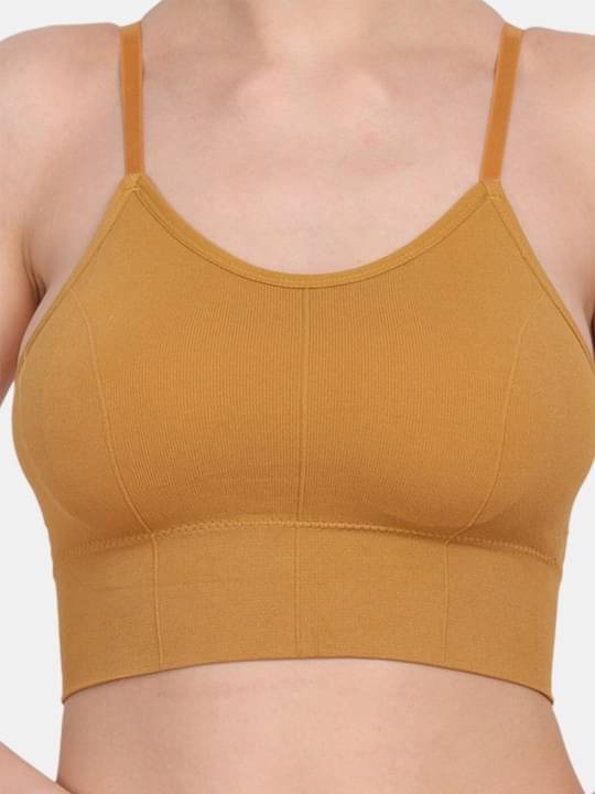     			Taslar Pack of 1 Cotton Blend Lightly Padded Everyday Bra For Women ( Yellow )
