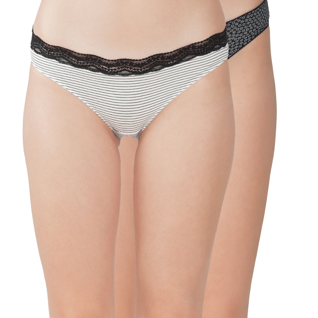     			Thread Sutra Pack of 2 Cotton Bikini For Women ( Multicolor7 )