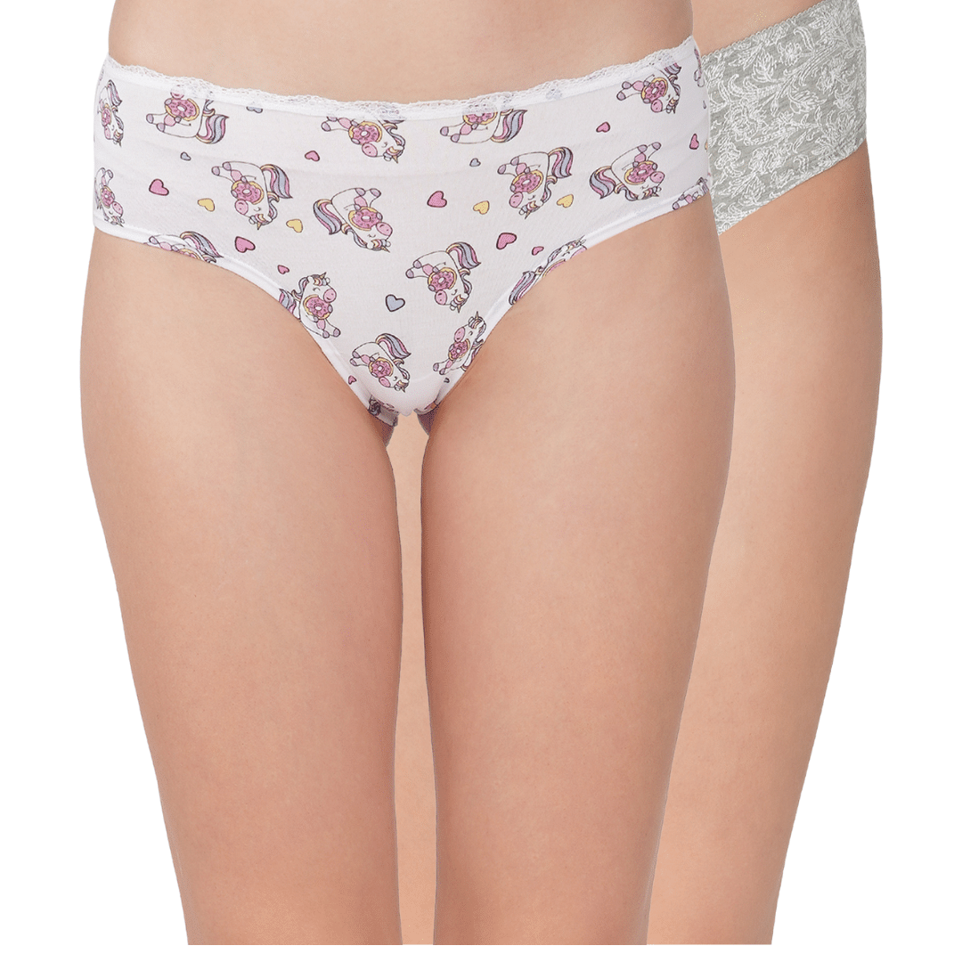     			Thread Sutra Pack of 2 Cotton Hipster For Women ( Multicolor7 )