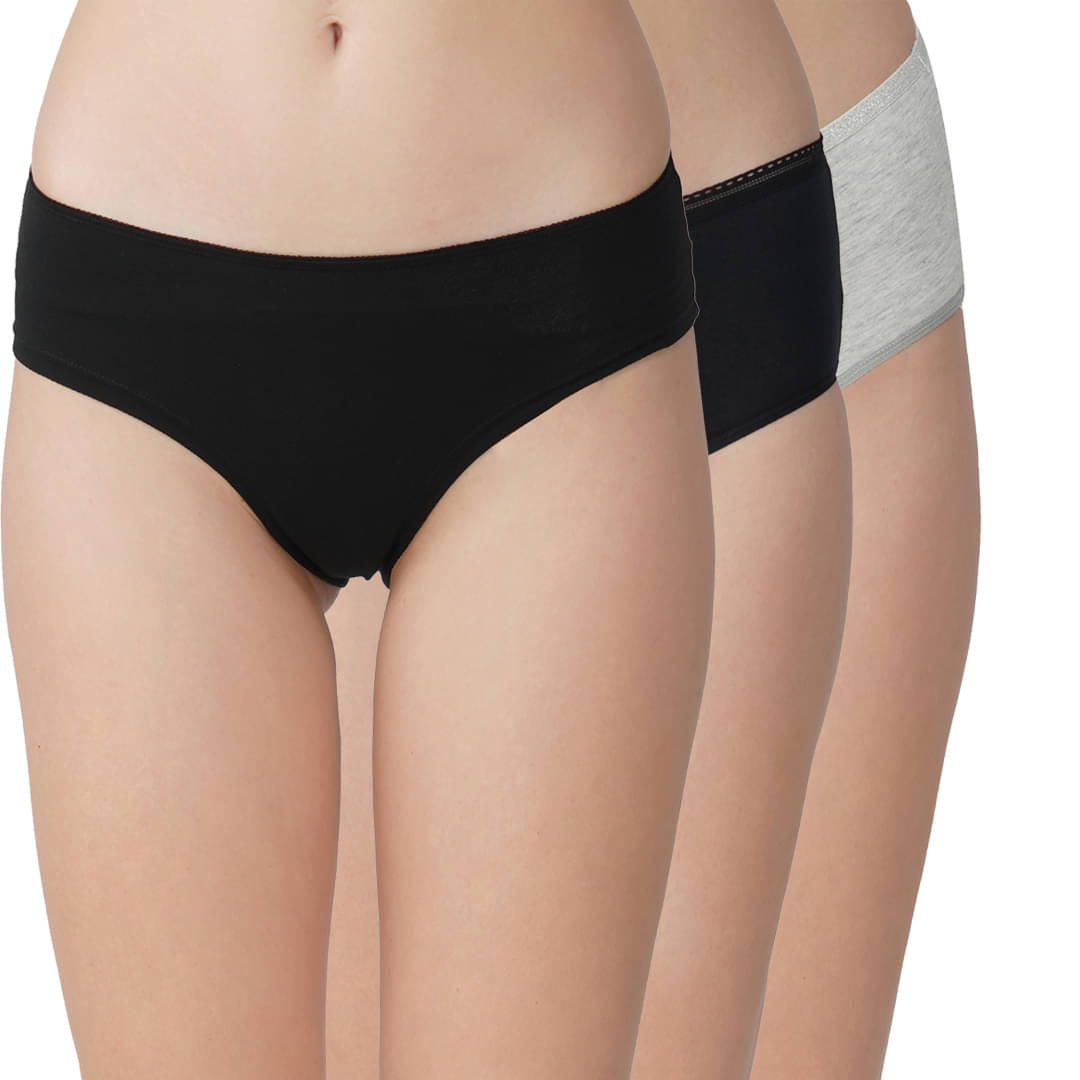     			Thread Sutra Pack of 3 Cotton Hipster For Women ( Multicolor6 )