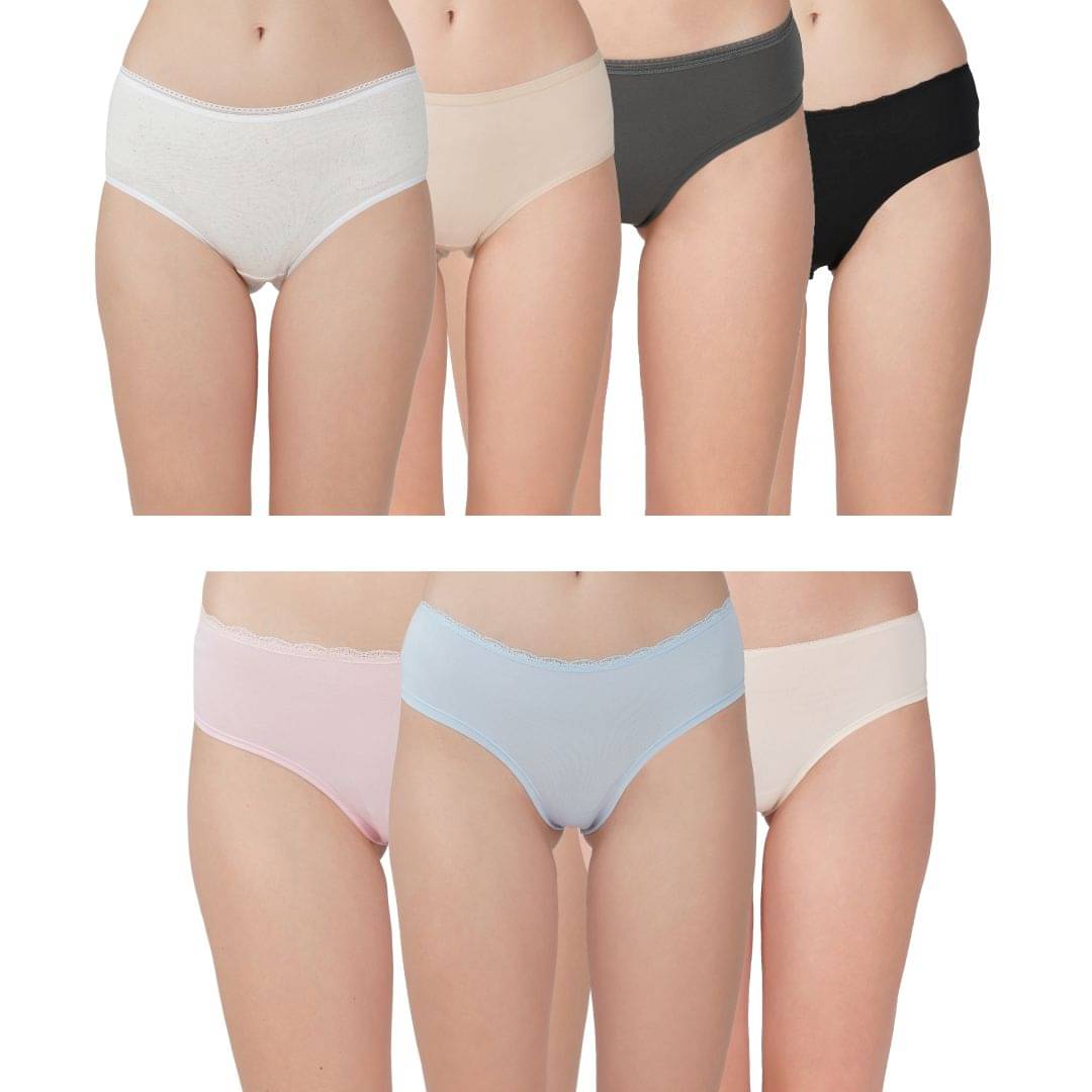     			Thread Sutra Pack of 7 Cotton Hipster For Women ( Multicolor1 )