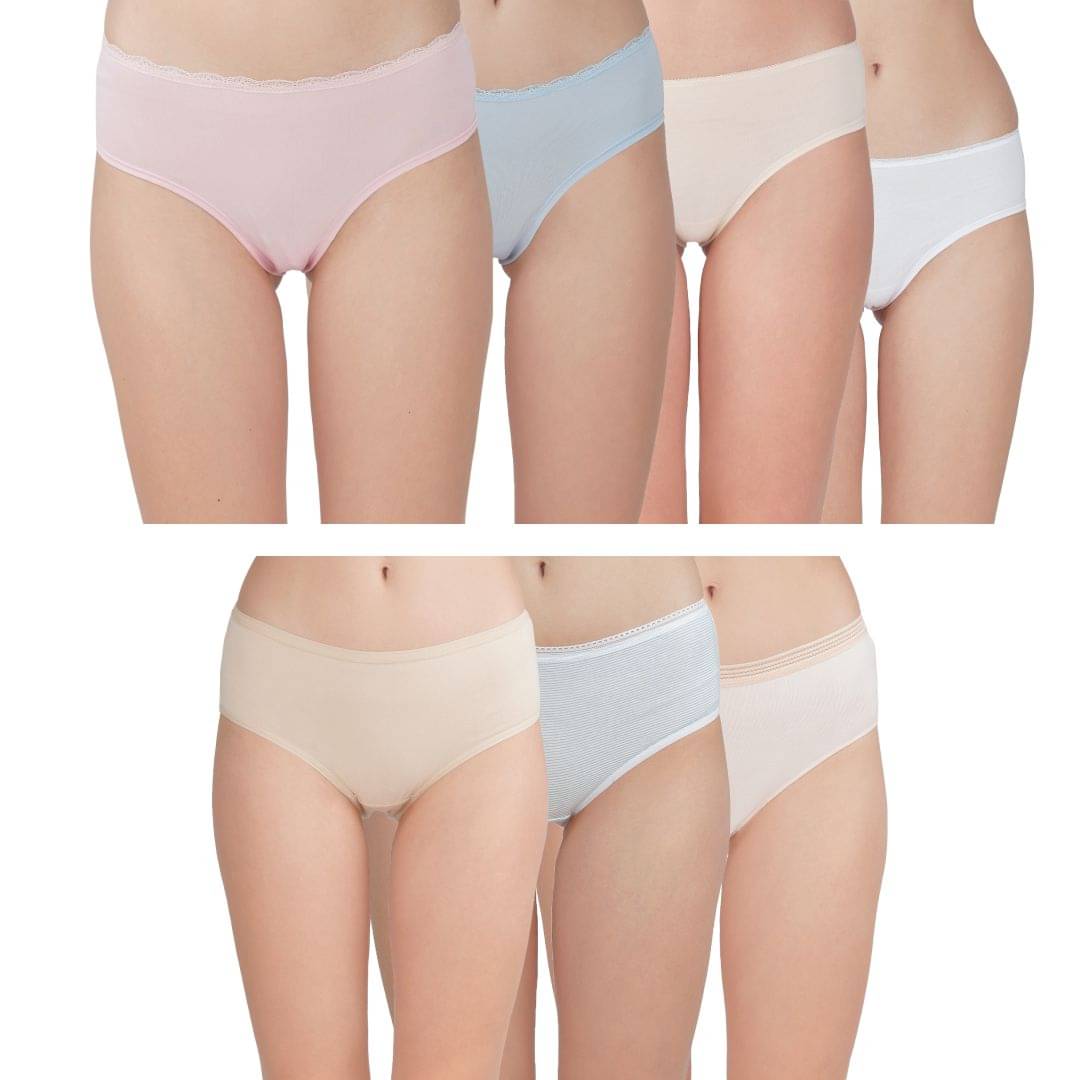     			Thread Sutra Pack of 7 Cotton Hipster For Women ( Multicolor3 )