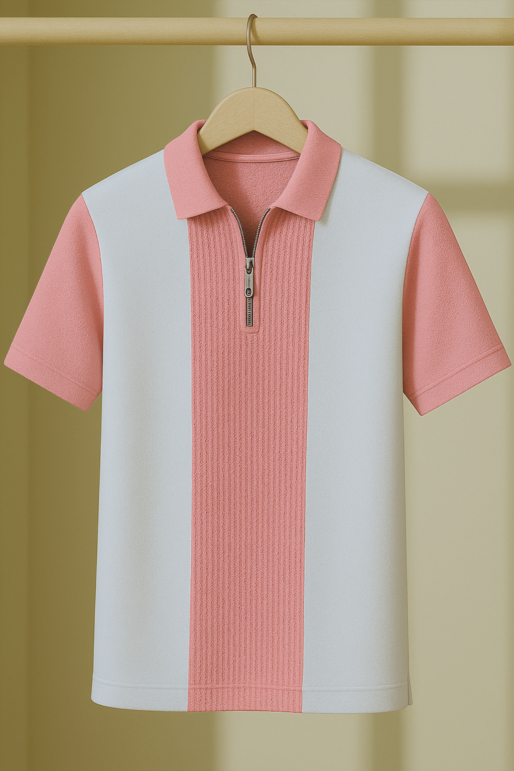 Try This Men Cotton Blend Regular Fit Popcorn Textured Polo T Shirt ( Pink ) Try This Men Cotton Blend Regular Fit Popcorn Textured Polo T Shirt ( Pink )