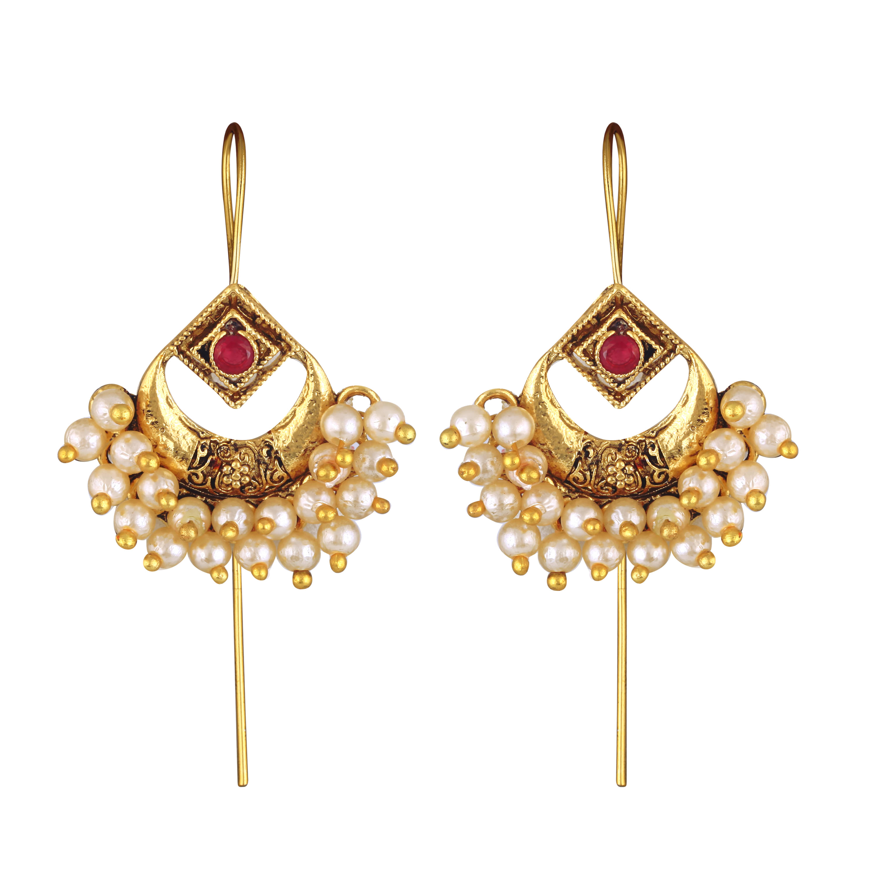     			VIVASTRI Golden EarCuff Earrings ( Pack of 1 )