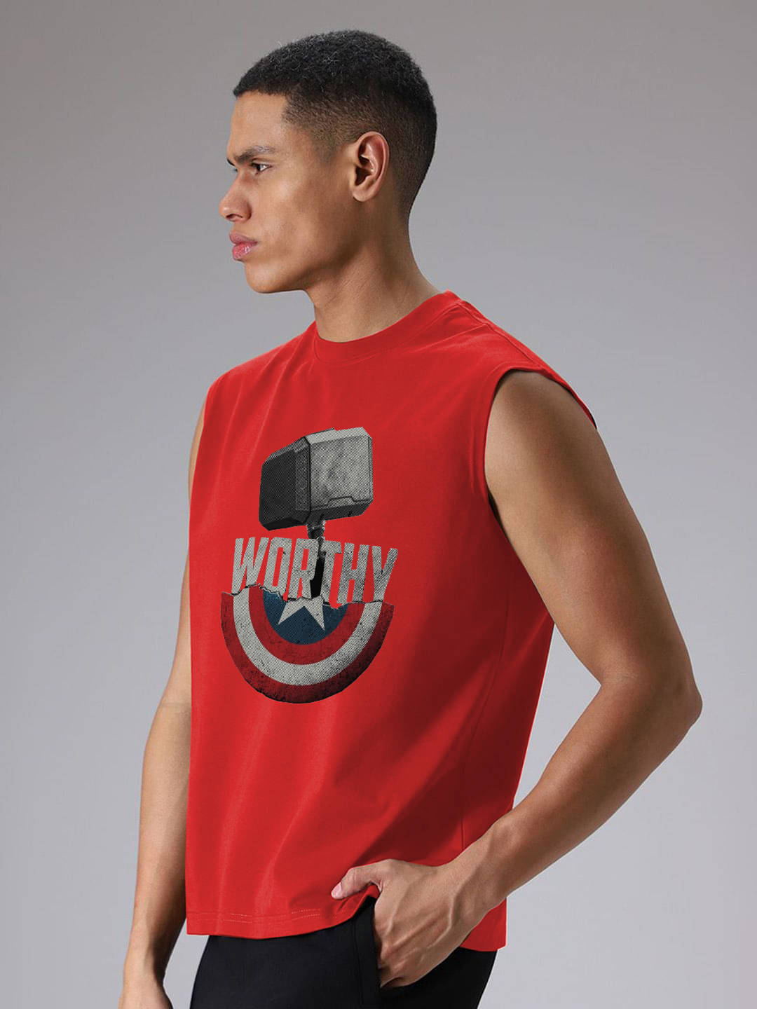 genzy Men Cotton Blend Relaxed Fit Solid T-Shirt ( Red )     			genzy Men Cotton Blend Relaxed Fit Solid T-Shirt ( Red )