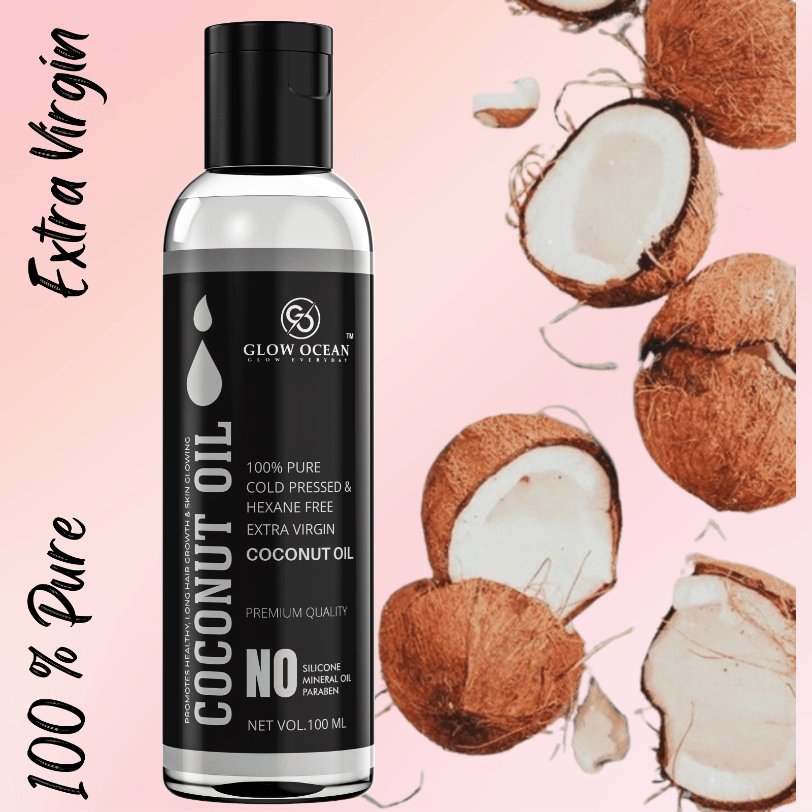 glow ocean Hair Growth Coconut Oil 100 ml ( Pack of 1 )     			glow ocean Hair Growth Coconut Oil 100 ml ( Pack of 1 )