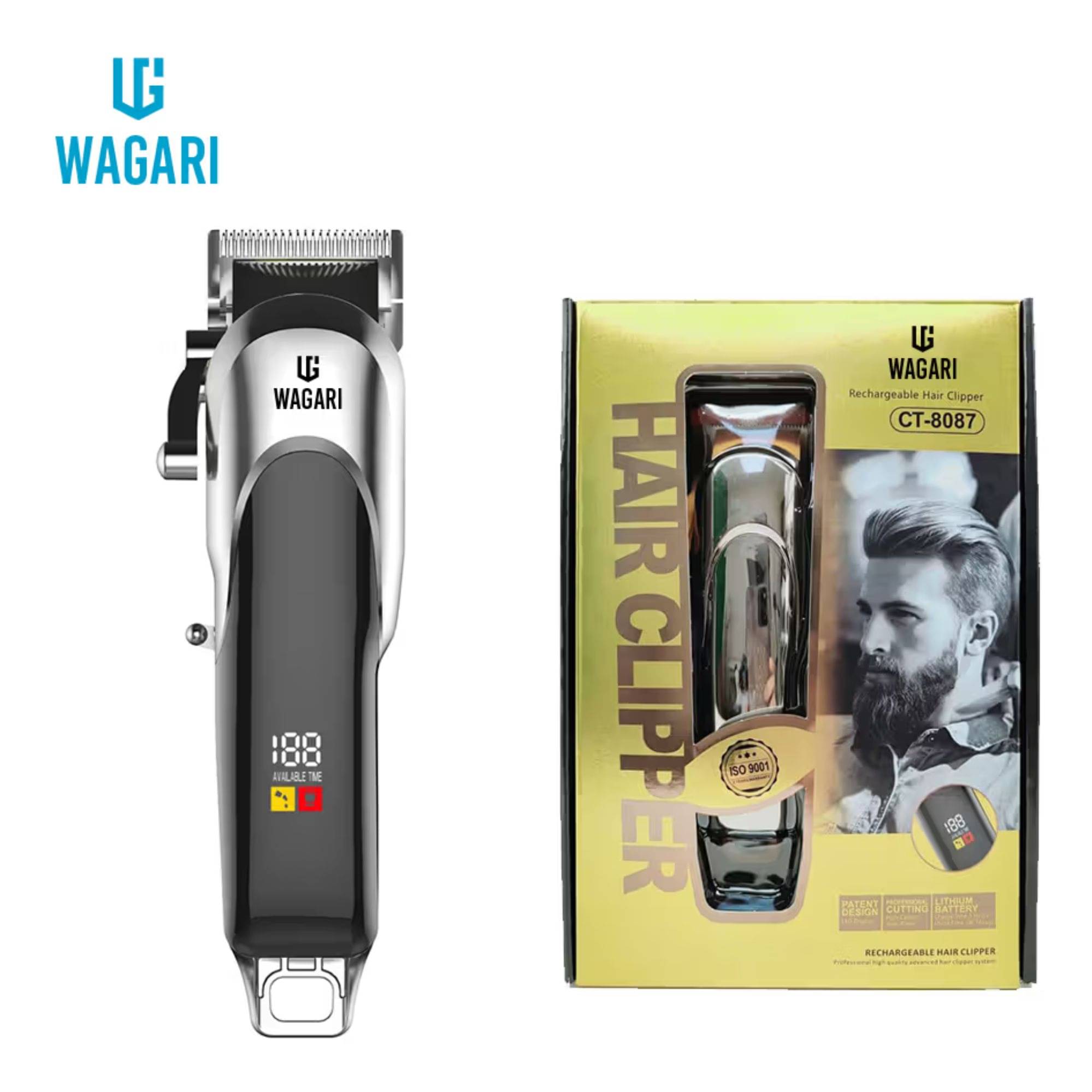     			wagari CT-8087 Black Cordless Beard Trimmer With 240 minutes Runtime