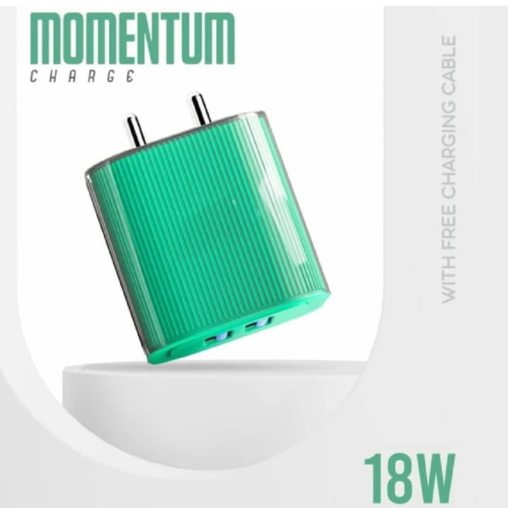 18 WATT Dual Output USB + Type-C Power Delivery & Quick Charge Compatible with All Smartphones (Multi color) 18 WATT Dual Output USB + Type-C Power Delivery & Quick Charge Compatible with All Smartphones (Multi color)