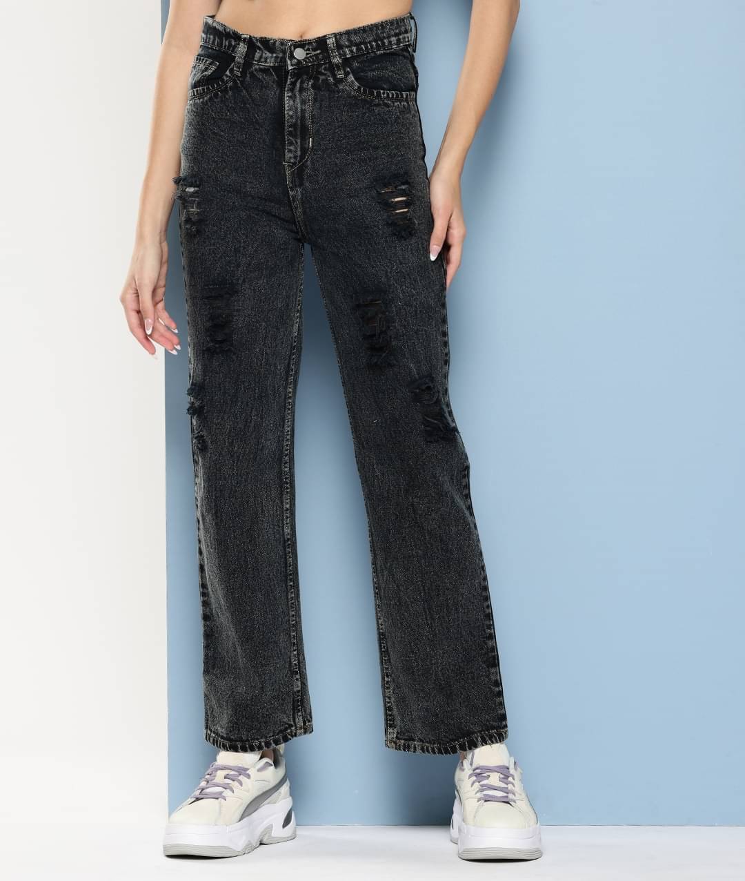     			Aarika Girls Denim Jeans ( Pack of 1 , Black )