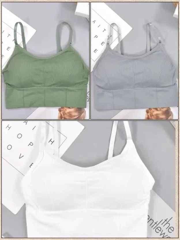 CALBO N Pack of 3 Cotton Blend Lightly Padded Everyday Bra For Women ( Silver ) CALBO N Pack of 3 Cotton Blend Lightly Padded Everyday Bra For Women ( Silver )