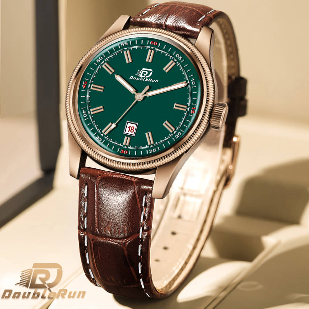     			DoubleRun Brown Stainless Steel Analog Men's Watch
