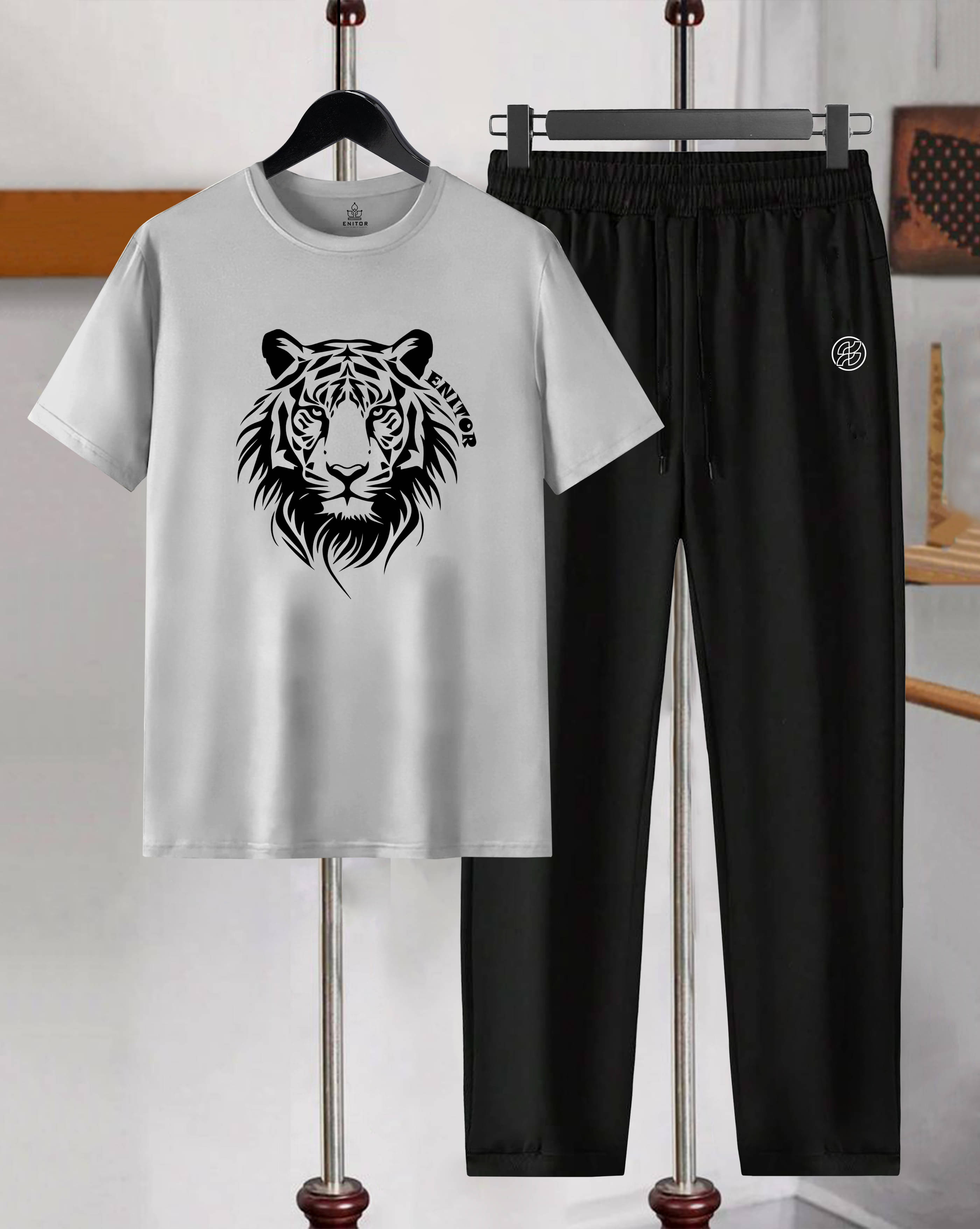 ENITOR Grey Cotton Blend Relaxed Fit Men's Tracksuit ( Pack of 1 )     			ENITOR Grey Cotton Blend Relaxed Fit Men's Tracksuit ( Pack of 1 )