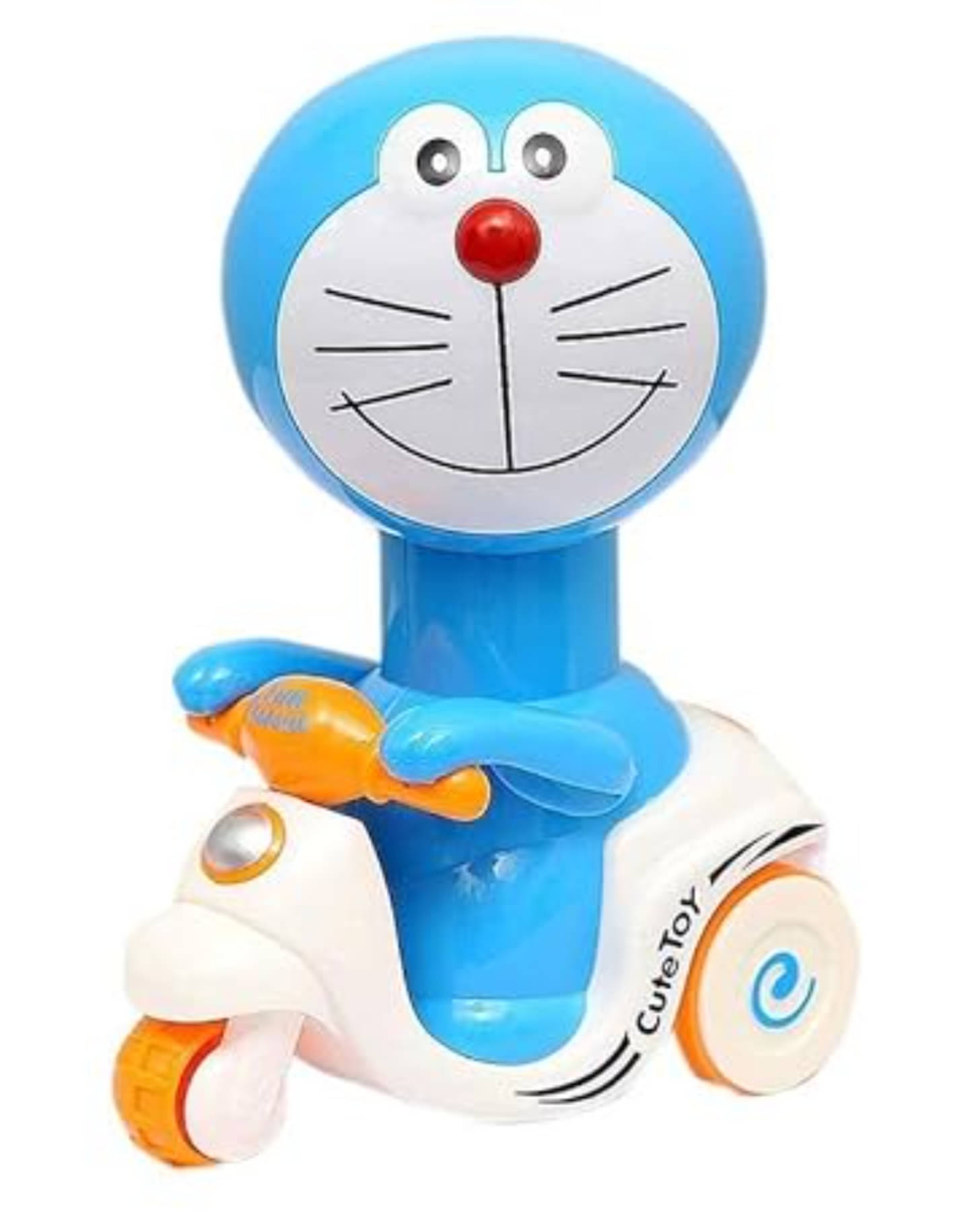     			Esnapy Doraemon Unbreakable Press and Go Toy for Kids Pressure Friction Toddler Car Toy, Push and Go Doraemon Scooter Toy(Pack of 1)(Doreamon)