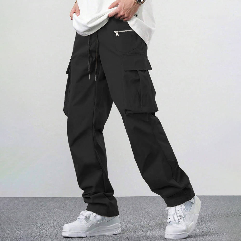     			Eyebogler Regular Flat Men's Cargos - Black ( Pack of 1 )