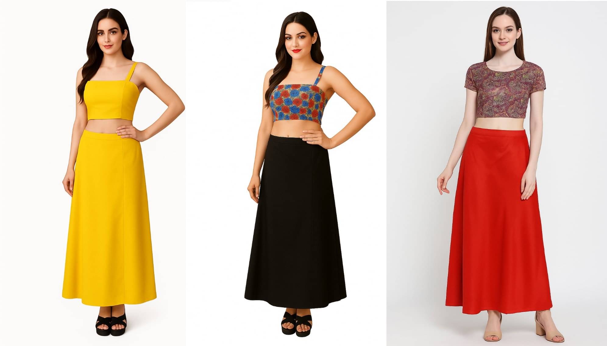 JTG enterprises Multicoloured Cotton Petticoat - Pack of 3     			JTG enterprises Multicoloured Cotton Petticoat - Pack of 3