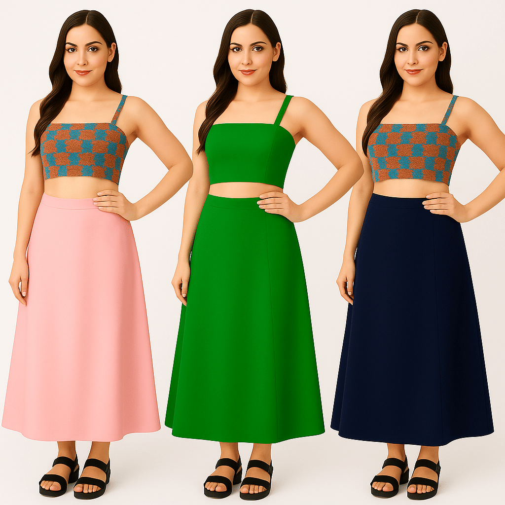     			JTG enterprises Multicoloured Cotton Petticoat - Pack of 3