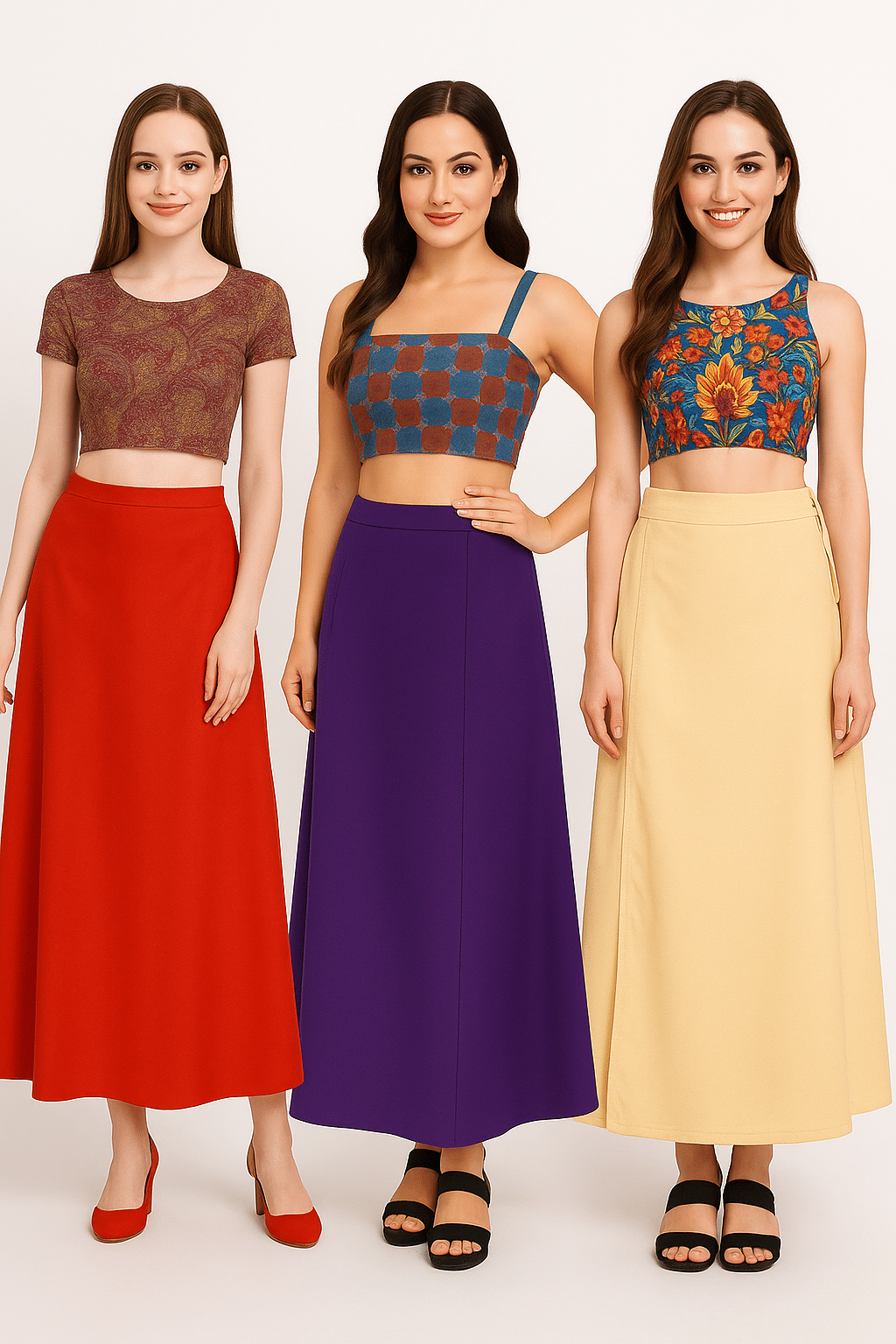JTG enterprises Multicoloured Cotton Petticoat - Pack of 3     			JTG enterprises Multicoloured Cotton Petticoat - Pack of 3