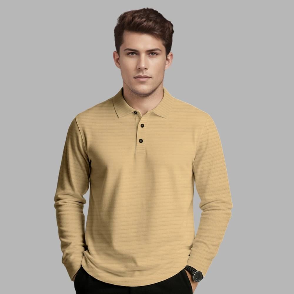MYEONN Men Cotton Blend Regular Fit Solid Polo T Shirt ( Beige ) MYEONN Men Cotton Blend Regular Fit Solid Polo T Shirt ( Beige )