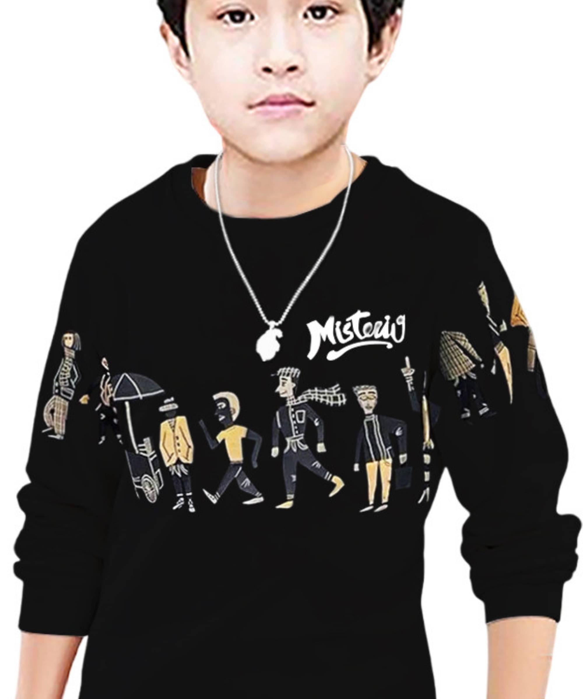     			MYEONN Pack of 1 Boys Cotton T-Shirt ( Black )
