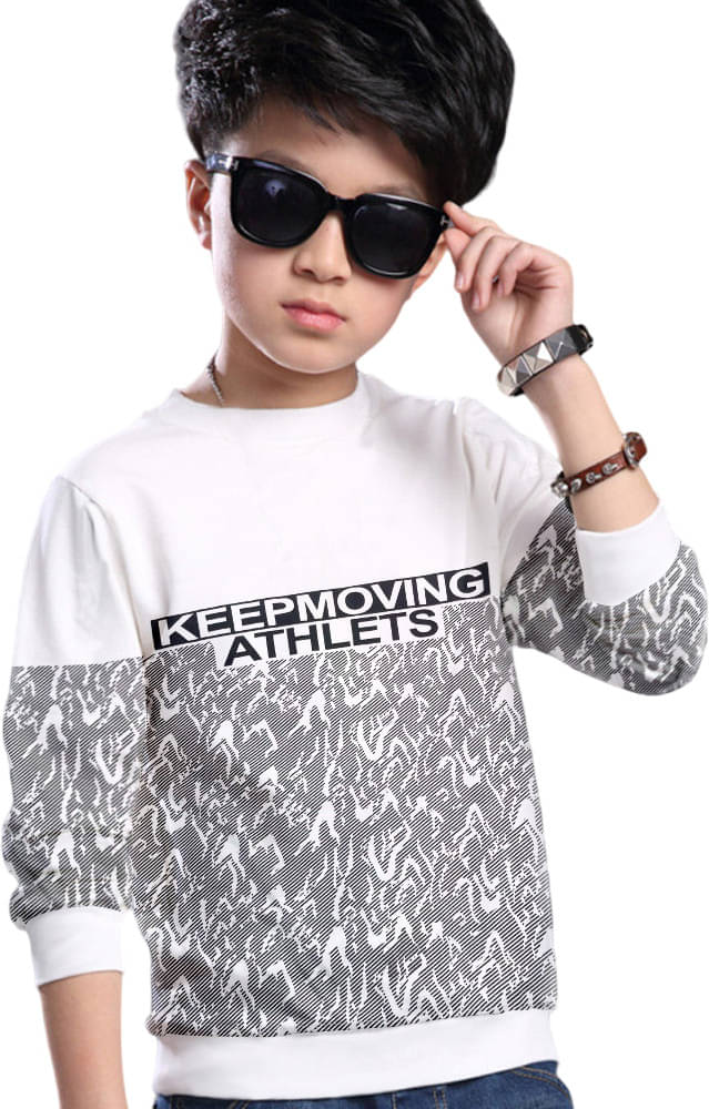     			MYEONN Pack of 1 Boys Cotton T-Shirt ( White )