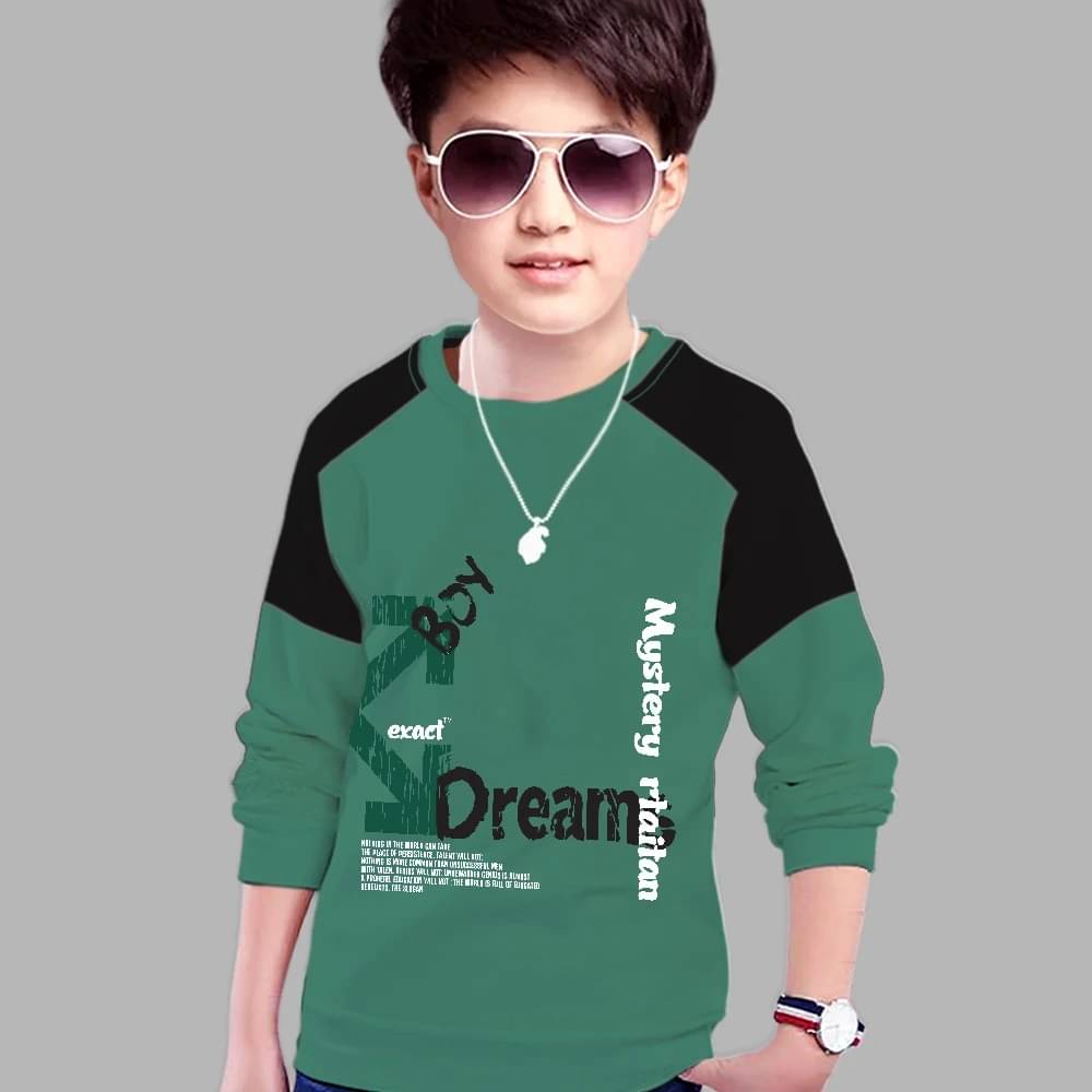     			MYEONN Pack of 1 Boys Cotton Blend T-Shirt ( Green )