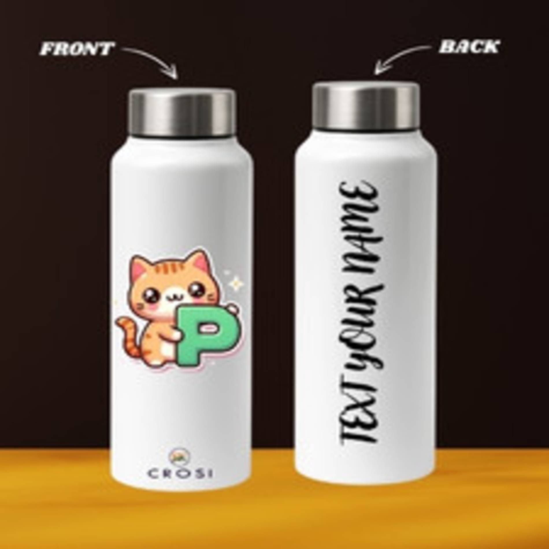     			kk crosi 750ml KKCROSI-WB-0012 White Steel Sipper Water Bottle 750 mL ( Set of 1 )