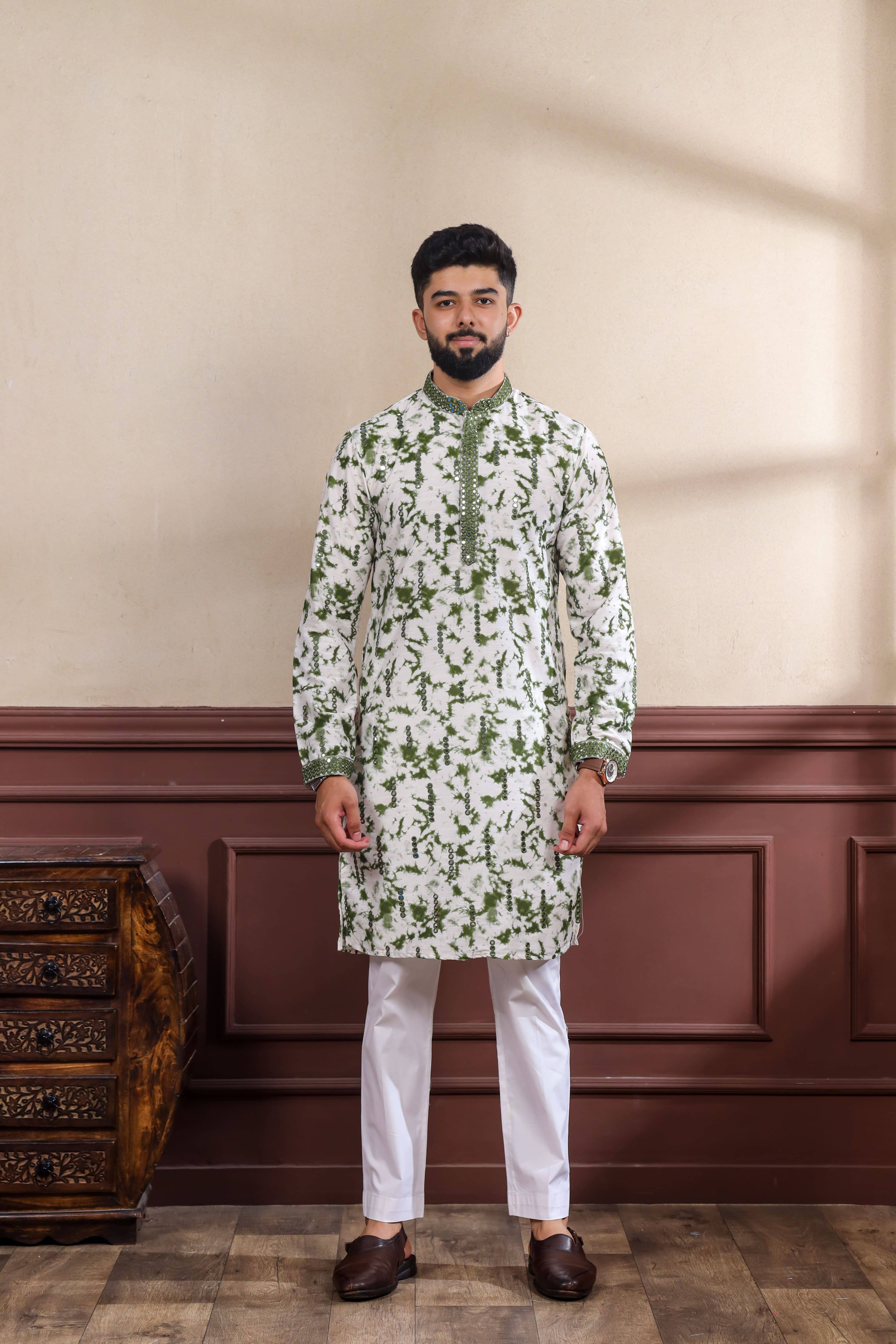 koshin Green Cotton Men's Regular Kurta ( Pack of 1 ) koshin Green Cotton Men's Regular Kurta ( Pack of 1 )