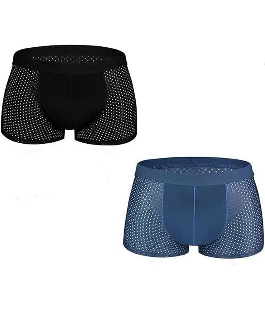 men dot print briefs Pack of 2 Lycra Trunks For Men's ( Multicolor )