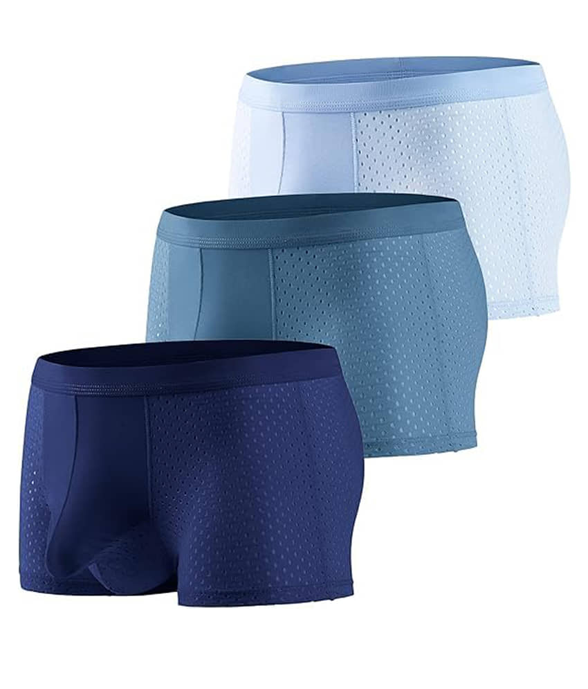 men dot print briefs Pack of 3 Lycra Trunks For Men's ( Multicolor )