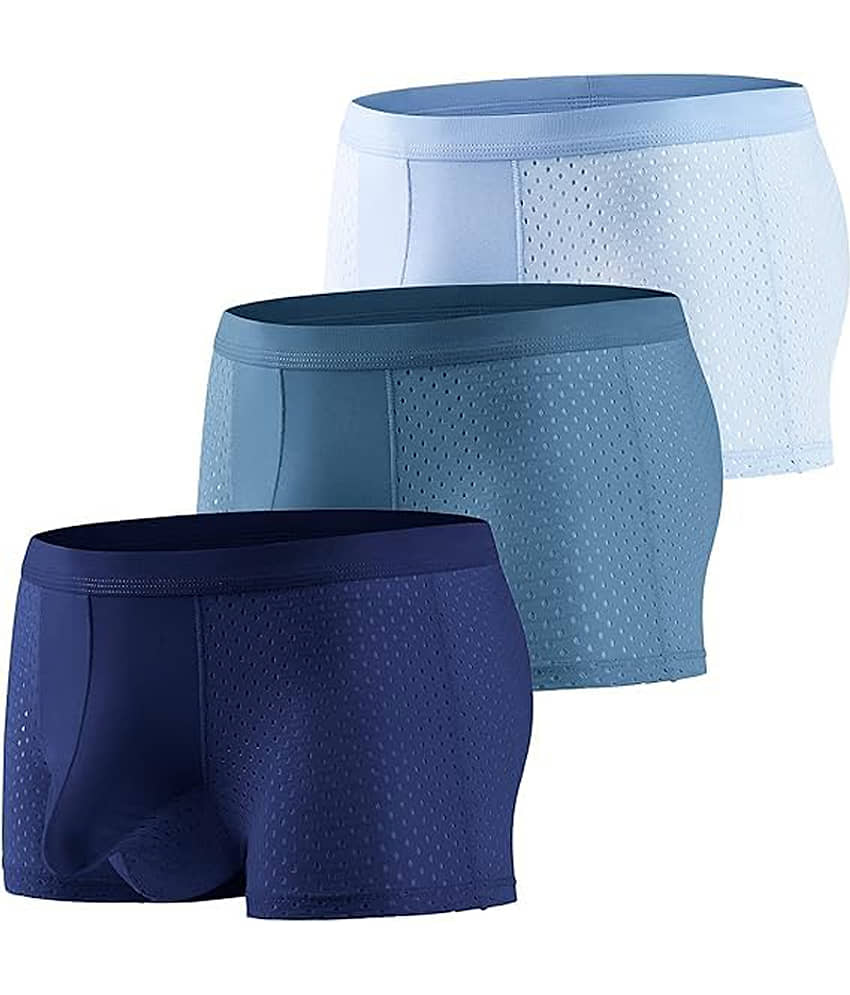 men dot print briefs Pack of 3 Lycra Trunks For Men's ( Multicolor )