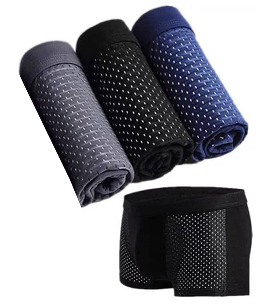 men dot print briefs Pack of 3 Lycra Trunks For Men's ( Multicolor )