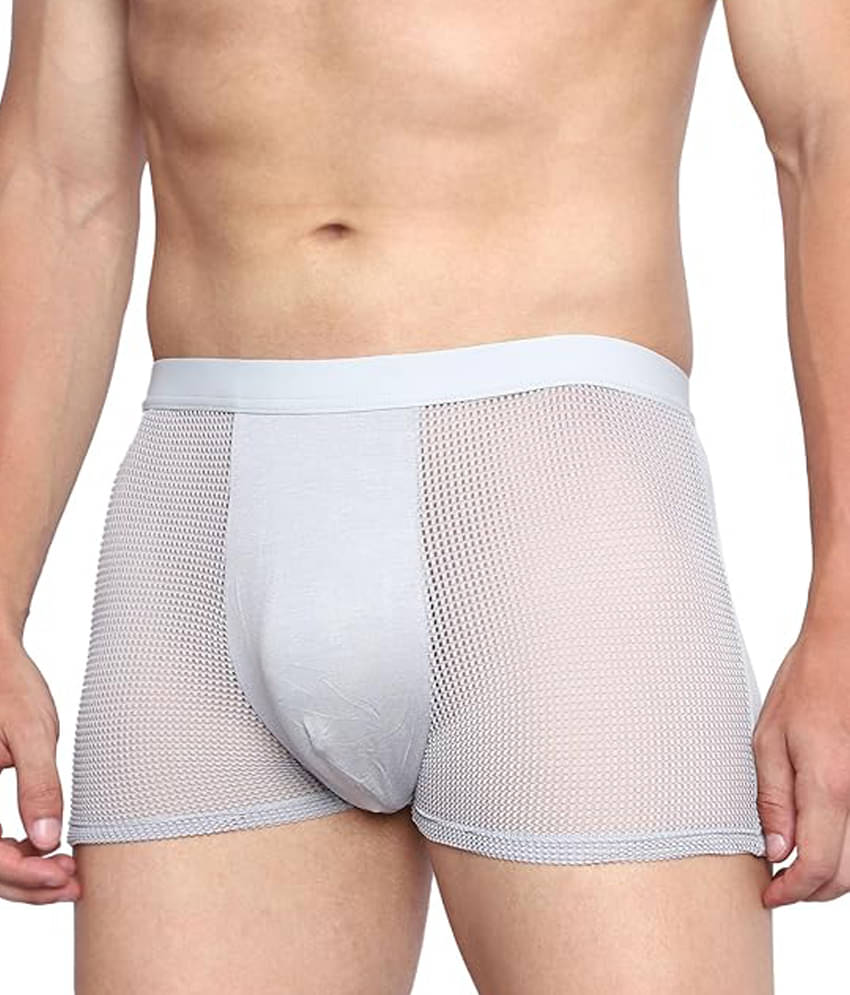 mens dot net briefs Pack of 1 Lycra Trunks For Men's ( White ) mens dot net briefs Pack of 1 Lycra Trunks For Men's ( White )