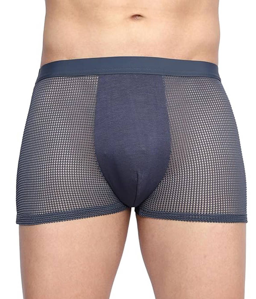 mens dot net briefs Pack of 1 Lycra Trunks For Men's ( Blue ) mens dot net briefs Pack of 1 Lycra Trunks For Men's ( Blue )